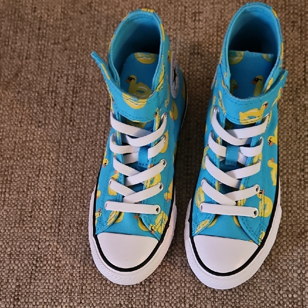 Converse Kids Blue Duck Pattern Sneakers